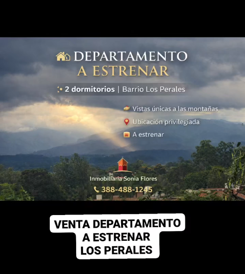 Departamento de 2 dormitorios con excelente vista Barrio Los Perales